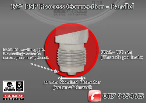 1/2″ BSP process connection