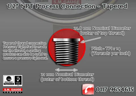 1/2″ NPT process connection