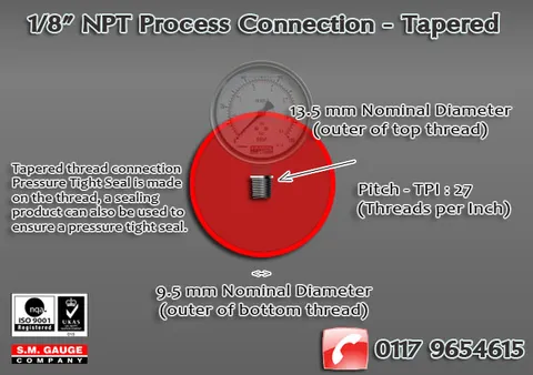 1/8″ NPT process connection